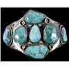 Image 10 : Navajo Excellent Turquoise Nugget Silver Bracelet