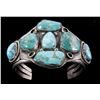 Image 1 : Navajo Excellent Turquoise Nugget Silver Bracelet