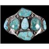 Image 2 : Navajo Excellent Turquoise Nugget Silver Bracelet