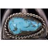 Image 5 : Navajo Excellent Turquoise Nugget Silver Bracelet