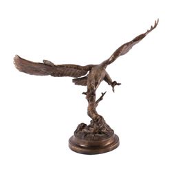 Bronze Eagle Sculpture