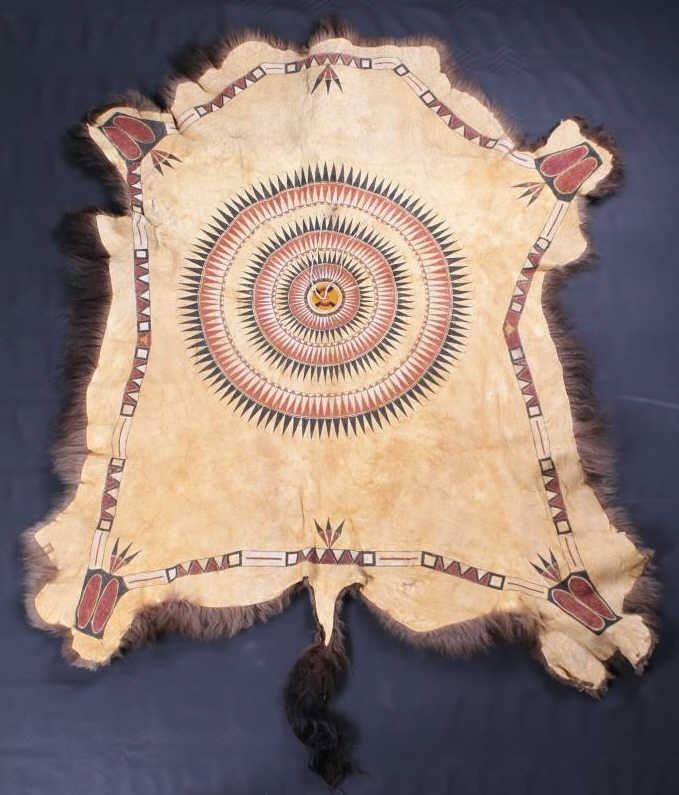 Northern Plains Black War Buffalo Robe