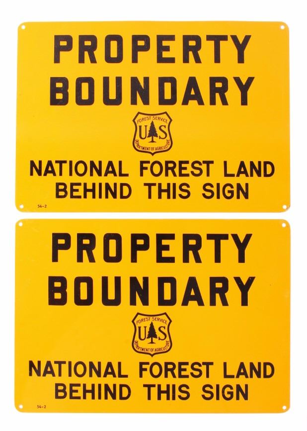 USFS National Forest Boundary Line Signs