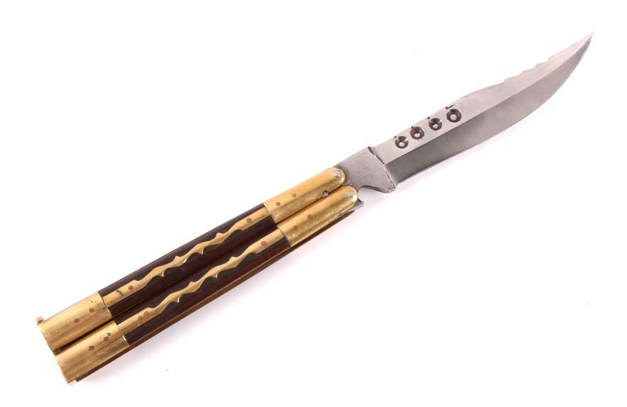 Butterfly Knife with Brass Handle