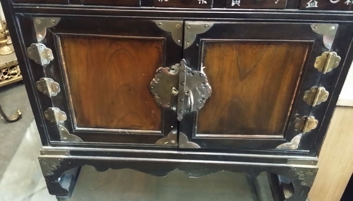 Vintage Fine Korean Medicine Herb Cabinet