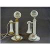Image 1 : TWO POST OFFICE CANDLESTICK TELEPHONES, first half of the 20th Century, one with dial, the other...