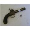 Image 1 : A MID 19TH CENTURY PERCUSSION MUFF PISTOL, octagonal turn-off barrel, box frame with foliage engr...