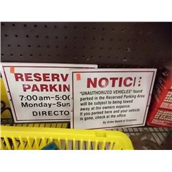 PARKING SIGNS - 2 TTL