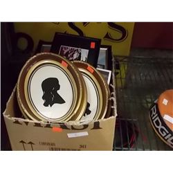 BOX OF PICTURES AND FRAMES