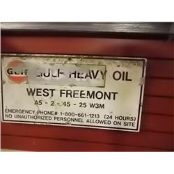 VINTAGE METAL SIGN - GULF HEAVY OIL