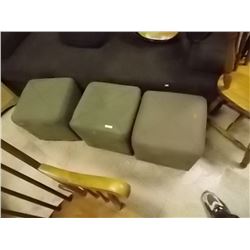 UPHOLSTERED FOOT STOOLS - 3 TTL