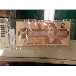 BANK NOTE - $2 - 1986 CANADIAN