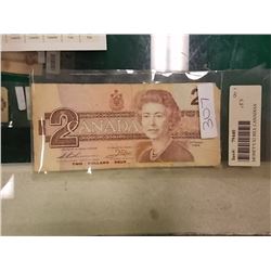 BANK NOTE - $2 - 1986 CANADIAN