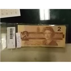BANK NOTE - $2 - 1986 CANADIAN