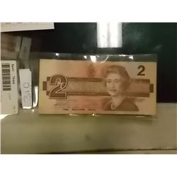 BANK NOTE - $2 - 1986 CANADIAN