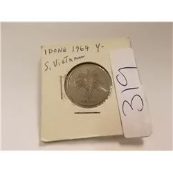 SOUTH VIETNAM COIN - 1 DONG - 1964