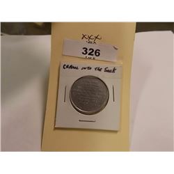 VINTAGE COIN - "CRAWL INTO THE SACK"