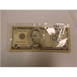 BANK NOTE - USA - $5 - 2003