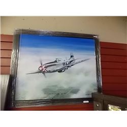 FRAMED PRINT - P51 FIGHTER - - BILL - GALLERY ESTIMATE $575
