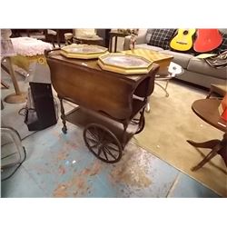 VINTAGE TEA TROLLY - DROP LEAF - LATE 1800'S
