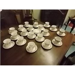 TEA CUP AND SAUCER SET - 43 PC