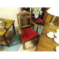 CHAIR - RED UPHOLSTERED SEAT - 6 TTL