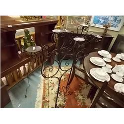 WROUGHT IRON CANDLE HOLDERS - FLOOR STANDING - 2 T