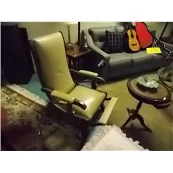 VINTAGE MORRIS CHAIR - LEATHER UPHOLSTERED - GOOD CONDITION