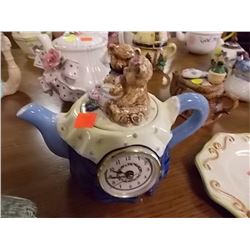 TEA POT - TEDDY BEAR & CLOCK