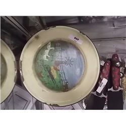 ENAMEL PLATE WITH HAND PAINTING - CIRCA 1800'S