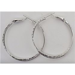 Sterling silver circle earrings