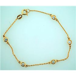 Vintage gold over silver chain bracelet