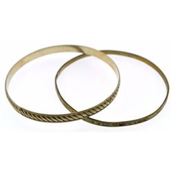 Vintage estate sterling silver pair of bangles