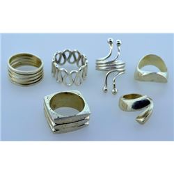 group lot of Vintage sterling silver signed rings