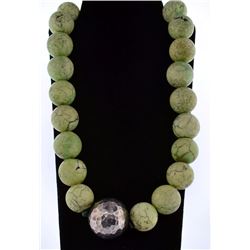 sterling silver genuine stone chocker necklace