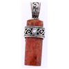Image 1 : sterling silver brown chalcedony filigree pendant