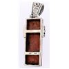 Image 3 : sterling silver brown chalcedony filigree pendant