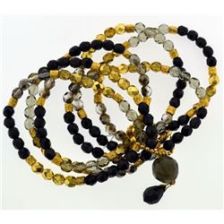 Vintage double wrap crystal bracelet