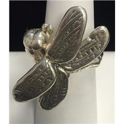 Vintage sterling silver dragon ring