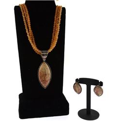 Gorgeous sterling silver necklace set