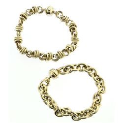 group lot of sterling silver multi link bracelets