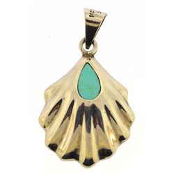 Mexico sterling silver turquoise pendant