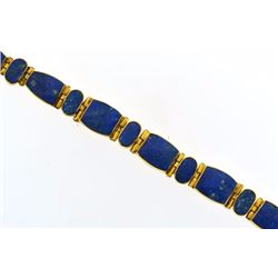 gold plated soldalite bracelet