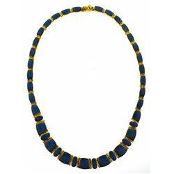 Vintage gold plated sodalite necklace