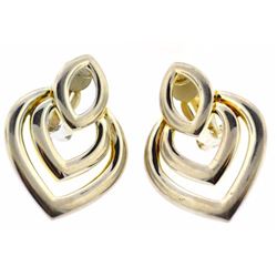 Vintage silver petal earrings