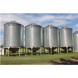 BIN #1 - 6 Ring Westeel Hopper Bins c/w Double Skid