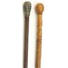 Image 1 : A late 19th century Indian silver handled walking stick, embossed with Gods and deities, together...