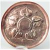 Image 1 : A copper dish by W.H. Mawson of Keswick, hammered with a five leaf petal design and signed, 8 ins...