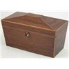 Image 1 : A Regency boxwood strung mahogany tea caddy, of sarcophagus form, 12ins....