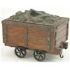 Image 1 : An Edwardian novelty cigar box modelled as a tender, with coal effect lid, 7ins....